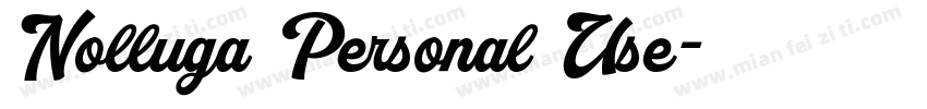 Nolluga Personal Use字体转换